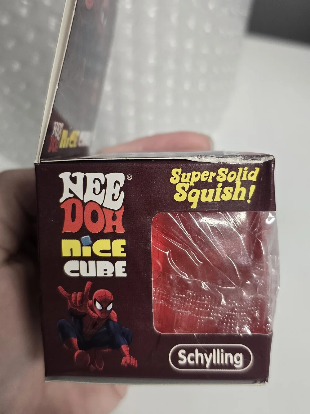 NeeDoh Nice Cube Spider-Man Squishy Toy - Red